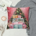 thumbnail image 2 of GOSMITH  White and Pink Christmas Throw Pillow Covers Decorative Xmas Cushion Covers Pillow Cases for Home Bedroom Room Holiday Couch Decor Decorations, 2 of 5