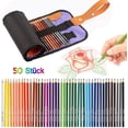 thumbnail image 2 of Lápices de color profesionales, 50pcs sketch pencil art set, material de pintura y kit grande personalizado para niños, adultos y artistas Shuxiu Wang 9024719156903, 2 of 5