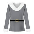 thumbnail image 5 of NMMUED Christmas Shirts Women's Christmas Shirts V Neck Tops for Women Christmas Outfits for Women Cute Casual Tops for Women Christmas Tree Shirt Tunic Tops for Women Loose Fit Dressy Gray S, 5 of 5