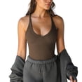 thumbnail image 4 of 3-Piece Set Women's V-Neck Ribbed Long Slim Fit Basic Tank Tops, 4 of 5