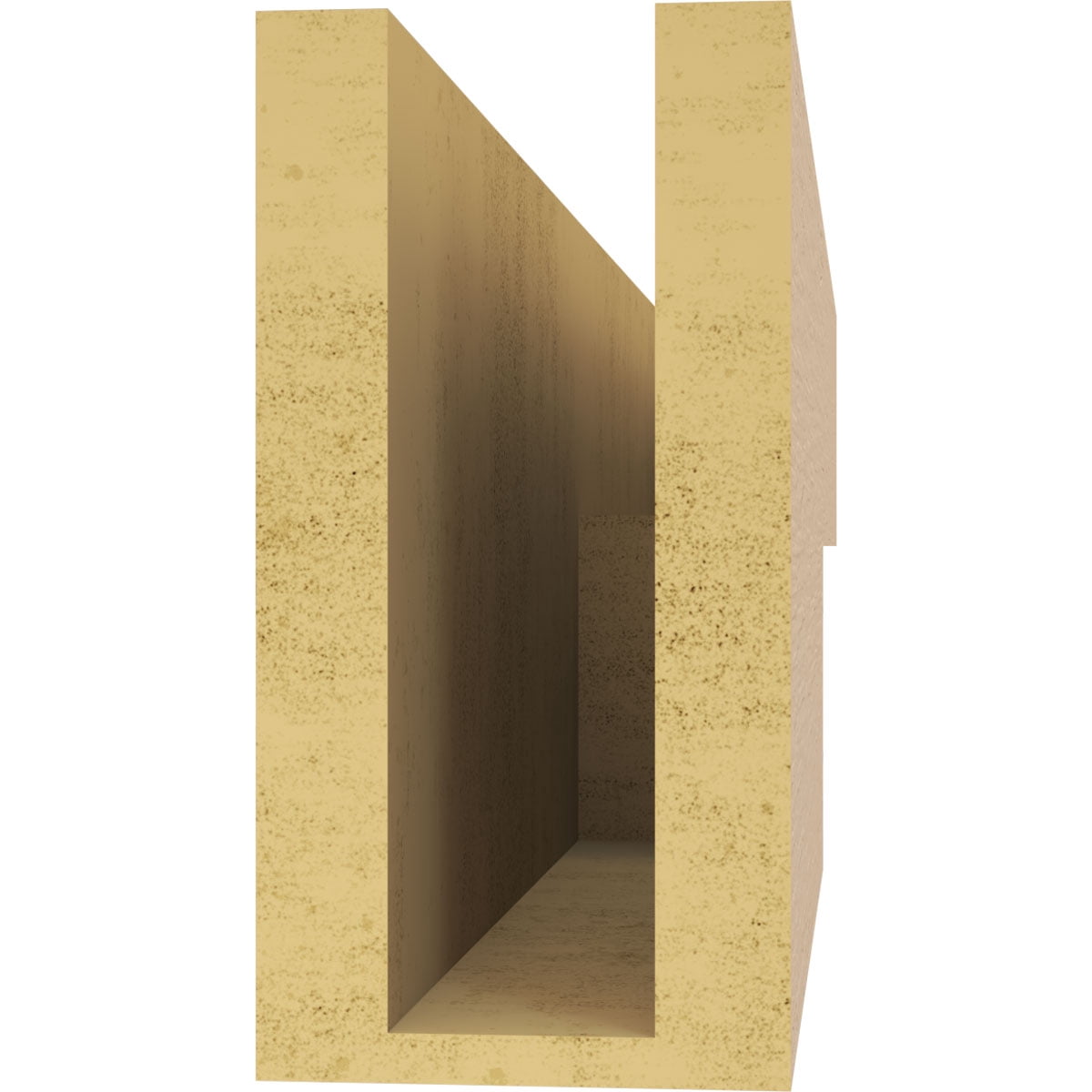 4"W x 24"D x 8"H Thin Chapel Hill Rough Cedar Woodgrain TimberThane Corbel, Primed Tan