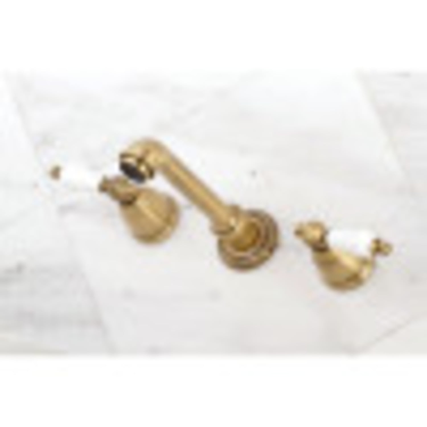 Kingston Brass KS7123PL 8-Inch Center Wall Mount Bathroom Faucet, Antique Brass