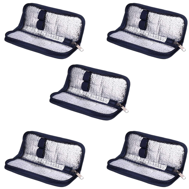 5X Insulin Cooler Travel Case Diabetic Medication Organizer Cooler Bag