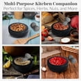 thumbnail image 5 of Umien™ 8" Granite Mortar and Pestle Set | Black Guacamole Bowl Molcajete for Grinding Spices, Herbs, and Sauces | Includes Avocado Tool, 5 of 5