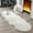 White, variant on JOLUSERE Luxury Ultra Soft Faux Fur Area Rugs,2'x3'Fur Chair Cover Seat Pad Small Fuzzy Fur Rugs, Gray