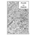thumbnail image 3 of Schlabach, Sue 13x18 Black Modern Framed Museum Art Print Titled - Inverted Paris Map, 3 of 5