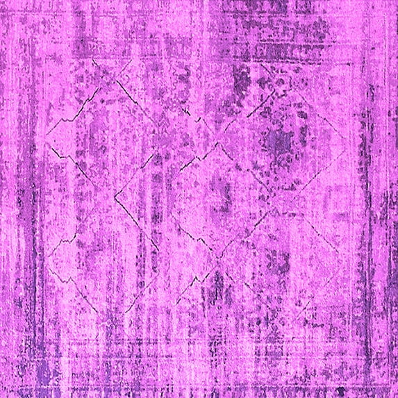 Ahgly Company Indoor Square Oriental Pink Industrial Area Rugs, 3' Square