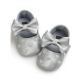 thumbnail image 5 of Babula Baby Girl Crib Shoes Bowknot Soft Sole Anti-slip Shoes 0-18M, 5 of 6