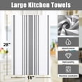 thumbnail image 4 of Simmore Kitchen Towels 18"x28"(6 Pack, Grey), Large Cotton Striped Hand Towels Kitchen with Hanging Loop, Reusable Absorbent Dish Cloths for Washing Dishes, 4 of 8