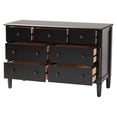 thumbnail image 2 of Baxton Studio Braith Farmhouse Black Spindle Wood 7-Drawer Dresser, 2 of 6
