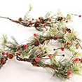 thumbnail image 2 of Factory Direct Craft 4 Foot Long Winter Brush Pine Garland with a Mixture of Red, Burgundy, and Frosted Red Berries and Natural Pinecones, 2 of 3