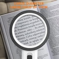 thumbnail image 5 of Lupa iluminada (107 mm de diámetro), lupa grande de mano 30X con 12 LED para degeneración macular, lectura para personas mayores, soldadura, examen, monedas, joyas, exploración, 5 of 5