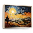 thumbnail image 2 of Designart "Countryside Yellow And Blue Hills Collage I" Modern Floater Framed Canvas Wall Art, 2 of 7