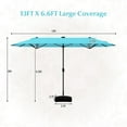thumbnail image 6 of Barara King Outdoor Patio Market Umbrella,13FT Double-sided Patio Umbrella with Solar Lights for Garden Pool Backyard-Turquoise, 6 of 7