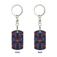 thumbnail image 2 of Wukai Indian Mandalas Dragonfly Print Rectangular Metal Keychain: Sleek and Durable Key Ring for Securely Holding Keys Perfect for Everyday Use, 2 of 5