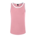 thumbnail image 4 of Hessimy Men's Workout Tank Top Casual Soft Sleeveless Gym Muscle Shirts Bodybuilding Tee（Pink,XXXL), 4 of 5