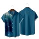 thumbnail image 4 of Hombres Casual Botones Playa Sin posicionamiento Estampado Turndown Camisa de manga corta Blusa Pompotops  oipoqjl46235, 4 of 7