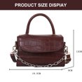 thumbnail image 2 of New simple niche commuter one-shoulder diagonal bag leisure artificial leather small bag - brown, 2 of 6