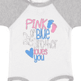 thumbnail image 4 of Inktastic Pink or Blue, Big Brother Loves You Footprints and Heart Boys Baby Bodysuit, 4 of 5