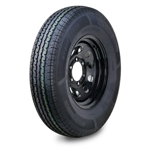 Free Country Trailer Tire Wheel Assembly ST205/90R15 10-Ply E 118L 6 Lug on 5.5" PCD Black Mod Rim