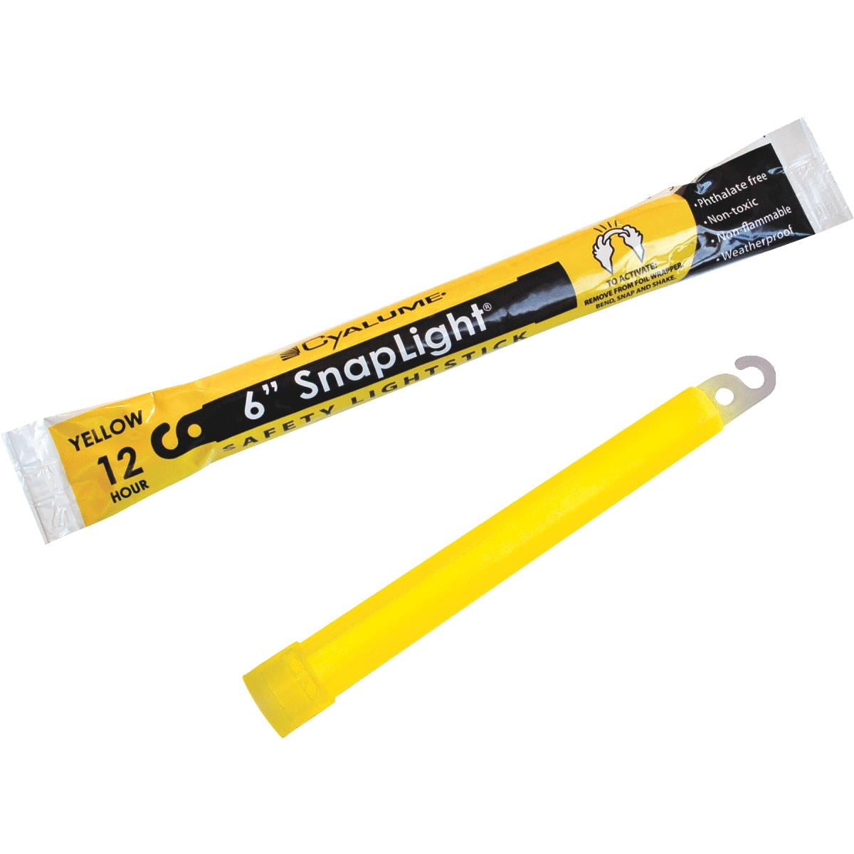 Workout Exercise Cyalume SnapLight Industrial Grade Chemical Light Sticks 12 Hour Duration Athletics Pack of 10 6 Long Fitness Sport Yellow