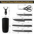 thumbnail image 5 of Vesteel 7-Piece Kitchen Knife Set, Professional Stainless Steel Knives Block Set with Healthy Anti-Rust Coating - Black, 5 of 7