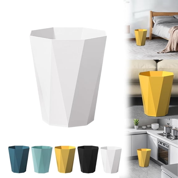 KOYPTL Small Trash Can Plastic Trash Bin Bathrooms Wastebasket Garbage Container Rubbish Can Paper Basket Trash Organizer for Bathrooms Kitchens Offices Dorms Black