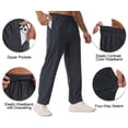 thumbnail image 5 of Weilanxin Men's Lightweight Sweatpants with Zipper Pockets Cool-Touch Athletic Pants for Men Gym Pants for Workout,Jogging,Running, 5 of 10