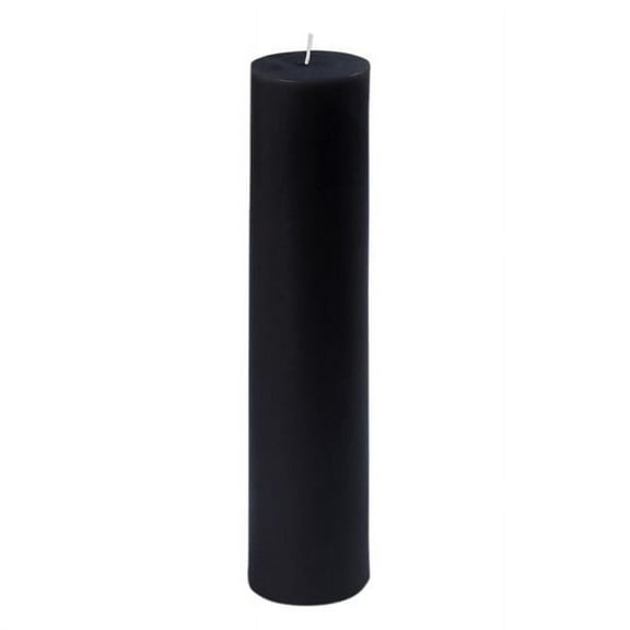 Jeco CPZ-2903-12 2 x 9 in. Pillar Candle, Black - 12 Piece