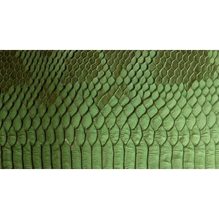 Mamba Gold Viper Sopythana Embossed Snake Skin Vinyl Leather