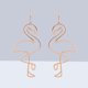 thumbnail image 5 of 1 par de pendientes colgantes de flamencos huecos geométricos creativos de moda para mujeres y niñas (E2008), 5 of 7