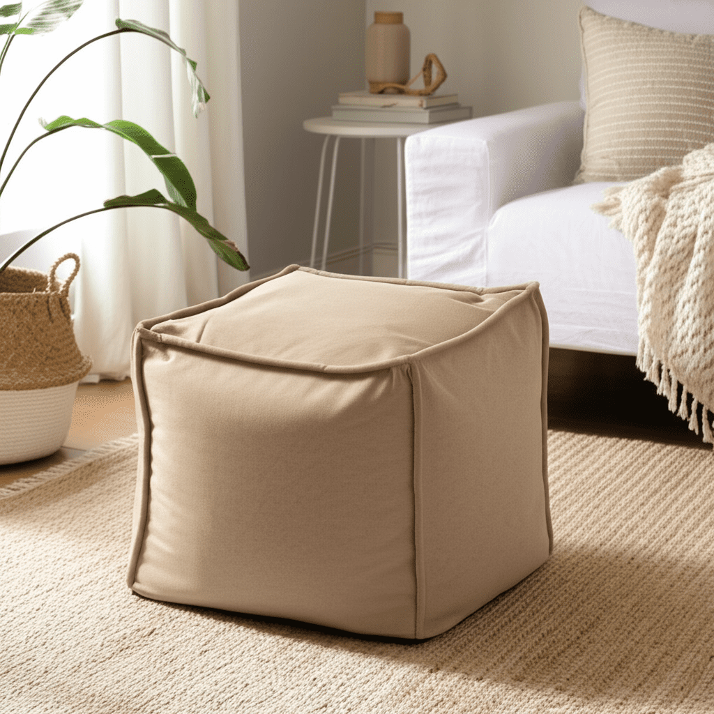 Qiviut Camel Square Pouf