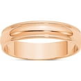 thumbnail image 1 of 10K Rose Gold 5mm Ltw Milgrain Half Round Band Size 10.5 Made In United States 1rml050-10.5, 1 of 4