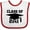 White and Red, variant on Inktastic Class of 2041 Future Graduate Boys or Girls Baby Bib