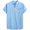 v#445Sky Blue1653, variant on Rggeeun Men'S Tee Solid Color Henley Buttons Short Sleeve Collar Patch Pocket Cotton Linen Knit For Evening Party Casual Tops,Army Green,L