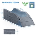 thumbnail image 2 of Almohadas TranquilRelax Wedge para elevar las piernas, espuma viscoelástica, color gris, 2 of 7