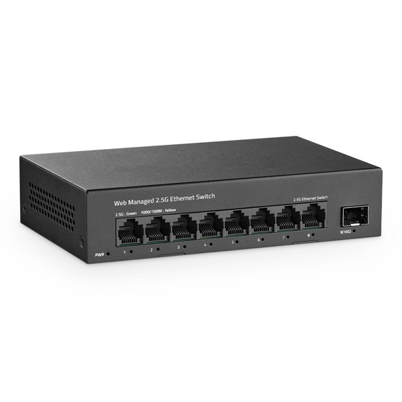 Conmutador gestionado YuLinca Base-T de 8 puertos y 2,5 Gbps + 1 x 10G SFP+