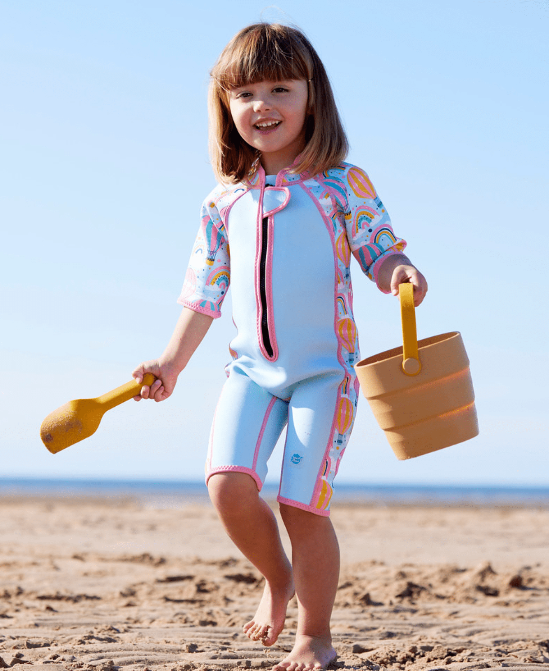 Splash About Girl's Shorty Wetsuit, Up & Away 2-4 Years