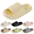 thumbnail image 4 of Siilsaa Pillow Slippers for Women and Men | House Slides Shower Sandals | Cushioned Thick Sole Black,10, 4 of 5