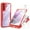 Red, variant on Allytechgroup Rugged Samsung Galaxy A16 5G Case with Built-in Screen Protector & Hand Strap, Full Body Shockproof Clear Cover for Samsung Galaxy A16 5G, Anti-Scratch Samsung Galaxy A16 5G Case,Pink
