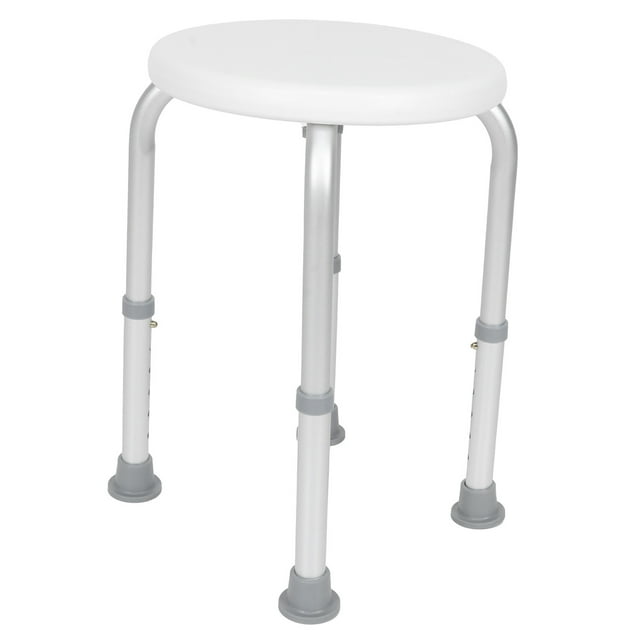 Tabouret de Toilette, Chaise de Douche Ronde Accessoires de Salle de Bain Chaise de Douche Ronde Design Surélevé