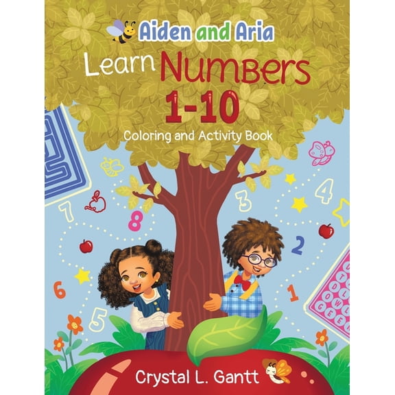 Aiden and Aria Learn Numbers 1-10: Coloring and Activity Book, (Paperback)