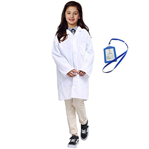 Rauoawby Kid's Lab Coat Children's Lab Coat Doctor Scrub Set for Career Day School Projects