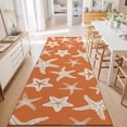 thumbnail image 3 of Hallway Runner Rug 2'x6', Orange Starfish Coastal Kitchen Runner Rugs Non-Slip Carpet Mats, Nautical Summer Ocean Abstract Art Bedside Rugs Runners Washable Floor Carpet for Bathroom Laundry Room, 3 of 8