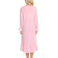 thumbnail image 5 of Pompotops Robe Décontractée pour Femme à Manches Longues, Col Carré, Mi-Mollet, Tenue de Détente pour la Maison en Solde, 5 of 5
