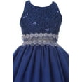 thumbnail image 4 of Big Girls Shiny Sequin Floral Sleeveless Round Neck Birthday Flower Girl Dress Blush 8 (17C07B), 4 of 4