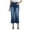 Blue, variant on Wide Leg Jeans for Women High Waist Baggy Stretchy Flared Jeans Trendy Cropped Denim Jeans Pants with Pocket Bronze, L