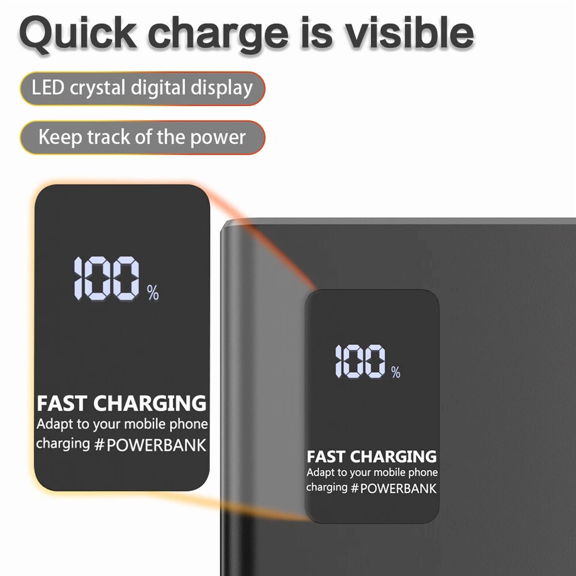 Usb Power Bank 10000Mah Portable External Battery Backup Charger Fast Charging
