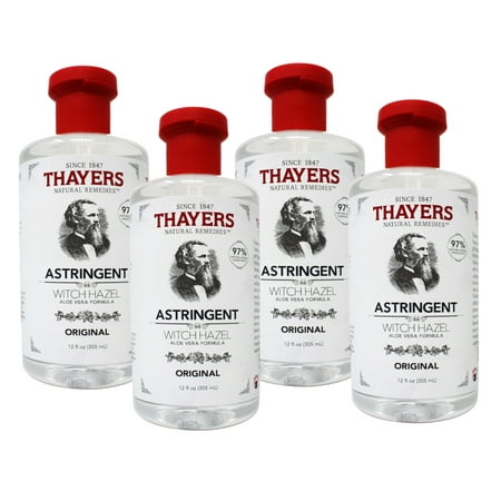 Thayers Original Witch Hazel Astringent With Aloe Vera 12 Ounce - 4 Pack