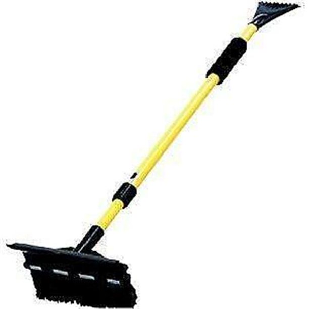 52 in. Aluminum Handle SubZero Fixed Head Snow Broom with Squeegee